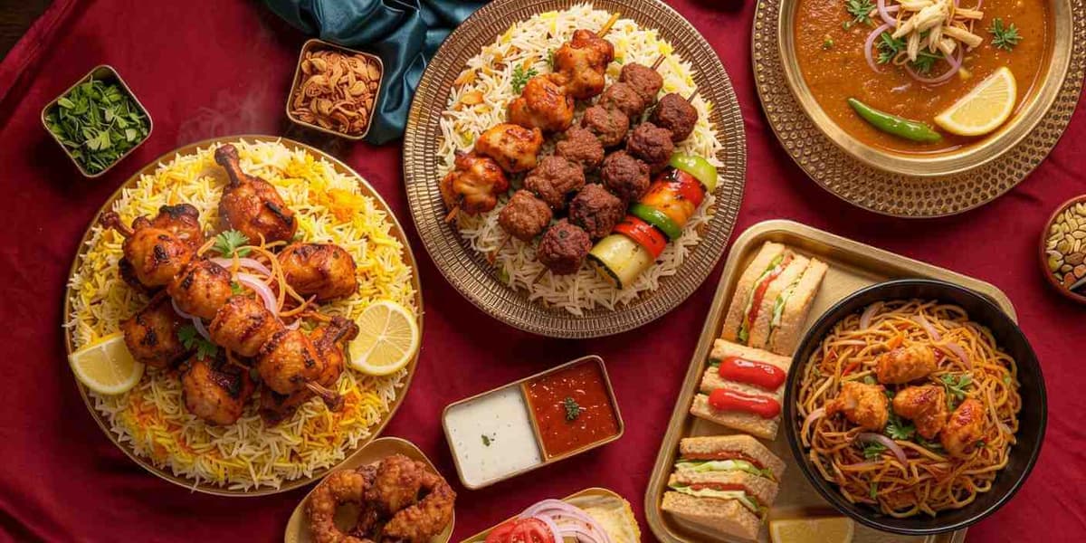A spread of Nawab Pakwan's signature dishes
